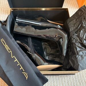 Identità Black Patent Leather Boots